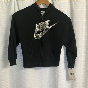 NWT | Girls’ Nike Zip Up Hoodie - Black Size 6